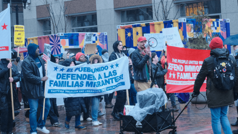 Over 100 people take to the streets against ICE