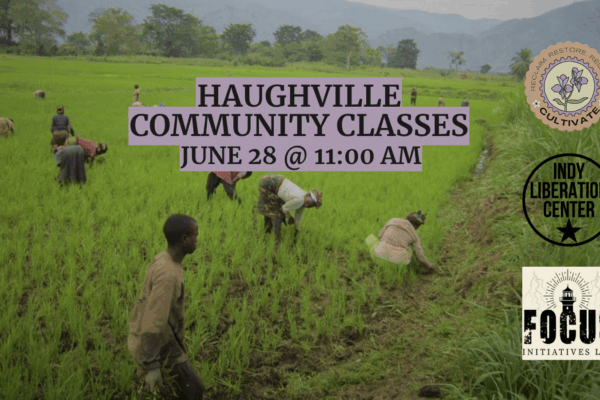 Haughville community garden class series in African farming